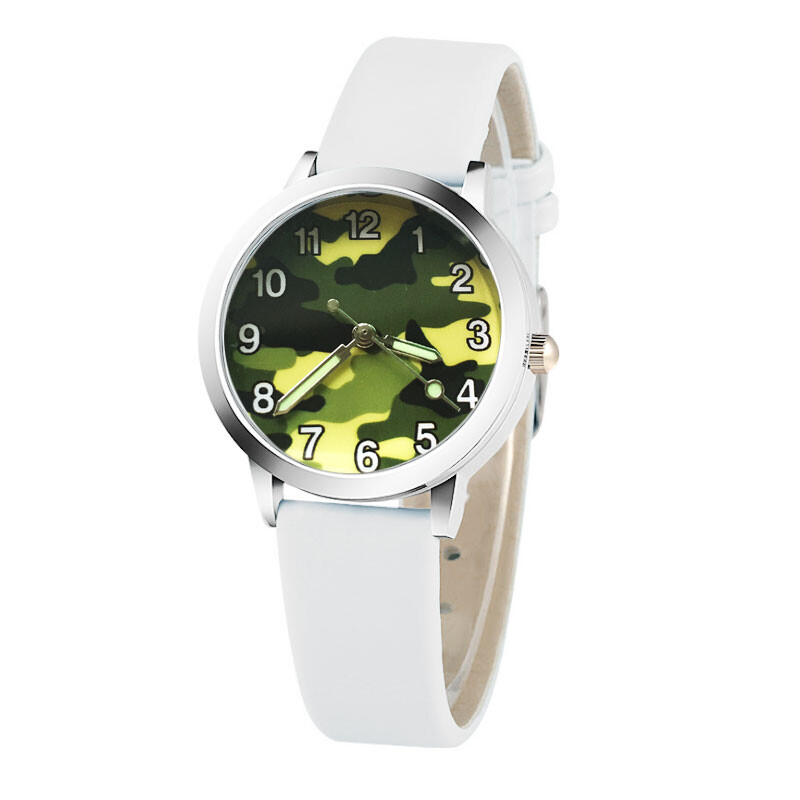 6 szín Klasszikus digitális lány fiú női karóra gyerek kvarc óra divat terepszínű nyomat gyerekóra óra gyerek órák