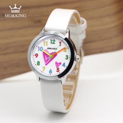 Detské náramkové hodinky 3D kreslené voľnočasové kožené hodinky s pohybom pre chlapcov a dievčatá, narodeniny, športové hodinky pre deti, Saati I Love You Reloj