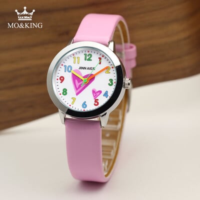 Detské náramkové hodinky 3D kreslené voľnočasové kožené hodinky s pohybom pre chlapcov a dievčatá, narodeniny, športové hodinky pre deti, Saati I Love You Reloj