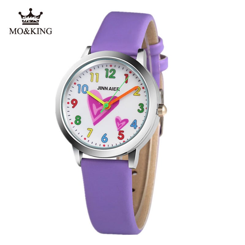 Detské náramkové hodinky 3D kreslené voľnočasové kožené hodinky s pohybom pre chlapcov a dievčatá, narodeniny, športové hodinky pre deti, Saati I Love You Reloj