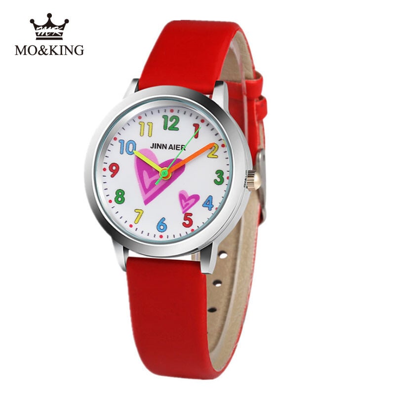 Detské náramkové hodinky 3D kreslené voľnočasové kožené hodinky s pohybom pre chlapcov a dievčatá, narodeniny, športové hodinky pre deti, Saati I Love You Reloj