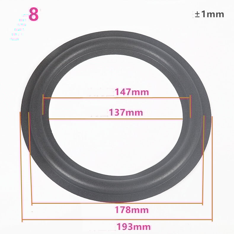 Garsiakalbis Foam Edge 5 colių 6,5 colio 8 colių 10 colių 12 colių garso sulankstomo žiedo krašto remonto priedai