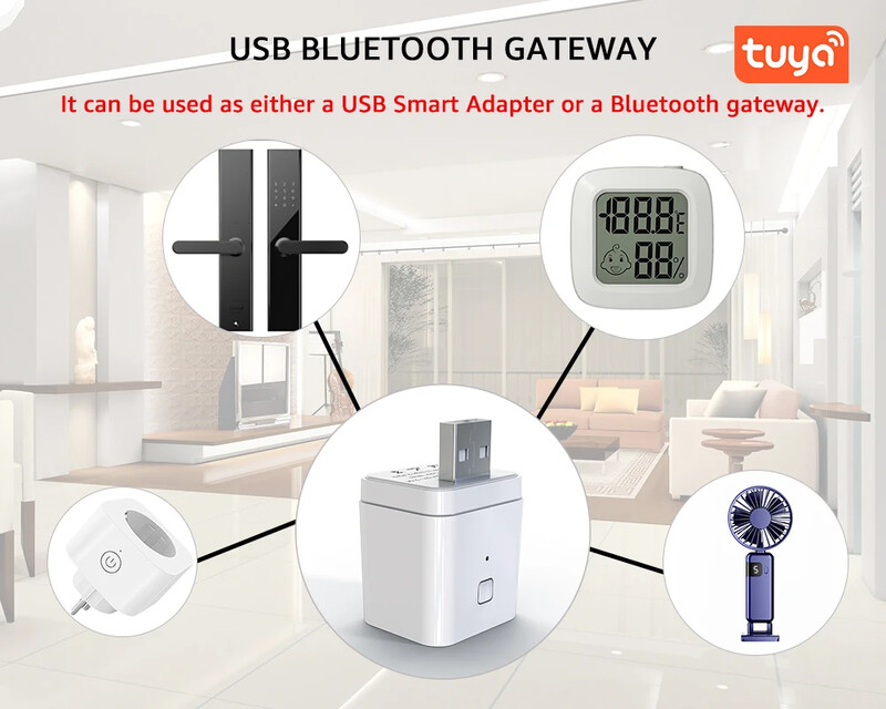 Tuya Smart USB Bluetooth Zigbee Multi Gateway Bezdrôtový Hub Bridge Inteligentné domáce spotrebiče Diaľkové ovládanie Podpora Alexa Google Home