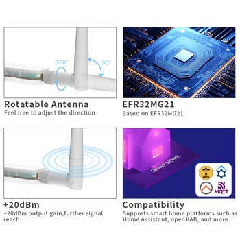 SMLIGHT SLZB-07 Zigbee 3.0 най-малката нишка/материя USB адаптер работи с Zigbee2MQTT, ZHA, домашен асистент