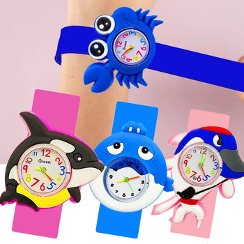 Pretty Frog Watch Детски играчки Момичета Момчета Подарък Детски кварцови аналогови часовници Прост водоустойчив рибен часовник Детски бебешки подарък за рожден ден