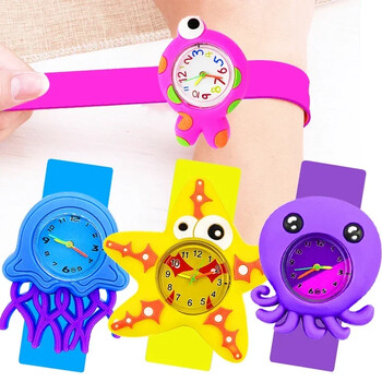 Pretty Frog Watch Детски играчки Момичета Момчета Подарък Детски кварцови аналогови часовници Прост водоустойчив рибен часовник Детски бебешки подарък за рожден ден