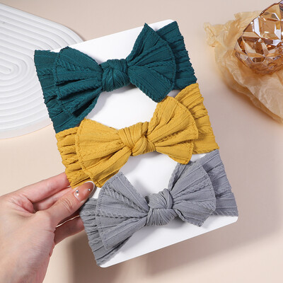 3 db/tétel Kábel Kötött babafejpántok gyerekeknek Rugalmas kislány baba turbán gyerek hajgumik Újszülött fejfedő baba haj kiegészítők