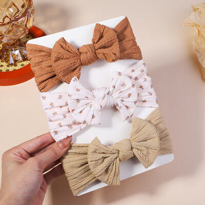 3 db/tétel Kábel Kötött babafejpántok gyerekeknek Rugalmas kislány baba turbán gyerek hajgumik Újszülött fejfedő baba haj kiegészítők