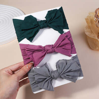 3 db/tétel Kábel Kötött babafejpántok gyerekeknek Rugalmas kislány baba turbán gyerek hajgumik Újszülött fejfedő baba haj kiegészítők