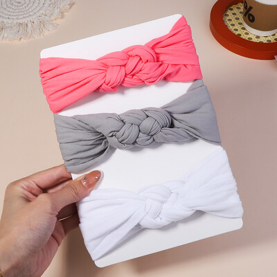 3 db/tétel Kábel Kötött babafejpántok gyerekeknek Rugalmas kislány baba turbán gyerek hajgumik Újszülött fejfedő baba haj kiegészítők