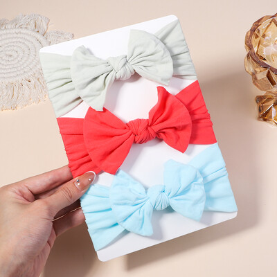 3 db/tétel Kábel Kötött babafejpántok gyerekeknek Rugalmas kislány baba turbán gyerek hajgumik Újszülött fejfedő baba haj kiegészítők