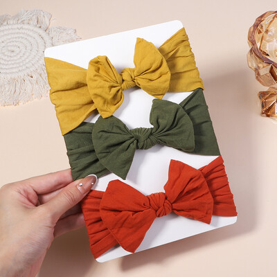 3 db/tétel Kábel Kötött babafejpántok gyerekeknek Rugalmas kislány baba turbán gyerek hajgumik Újszülött fejfedő baba haj kiegészítők