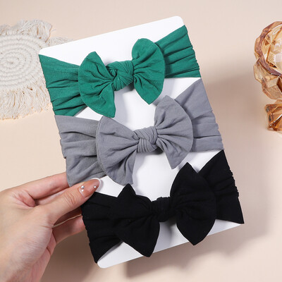 3 db/tétel Kábel Kötött babafejpántok gyerekeknek Rugalmas kislány baba turbán gyerek hajgumik Újszülött fejfedő baba haj kiegészítők