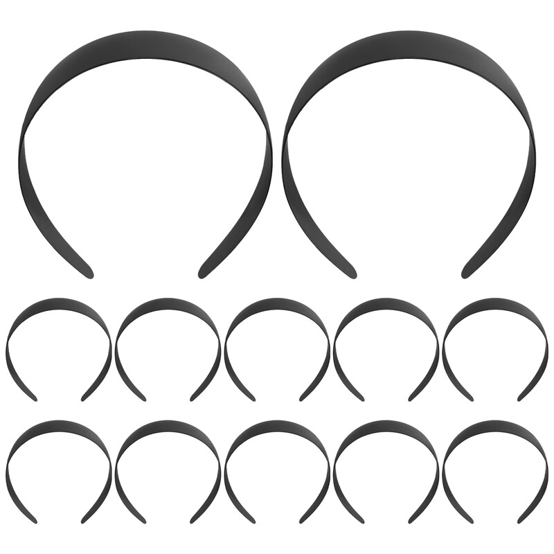 12 db Alapfejpánt hajkiegészítők lányoknak Üres karika műanyag fejpántok Anyag Egyedi női barkács hajszál sima