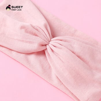 Baby Turban Twist Headband Soft Nylon Elastic Hairbands for Girls KidsHeadwear Solid Stretch Handcraft Αξεσουάρ μαλλιών 2022