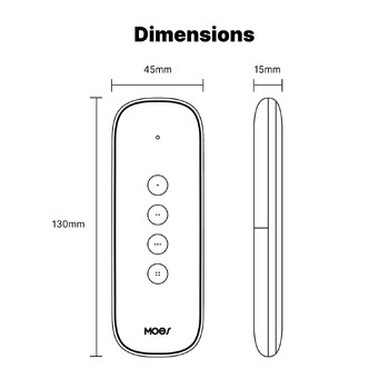 Tuya ZigBee Smart Scene Switch 4Button Portable Wireless Lighweight Design 12 Scenario Remote Control Automation Захранван от батерия