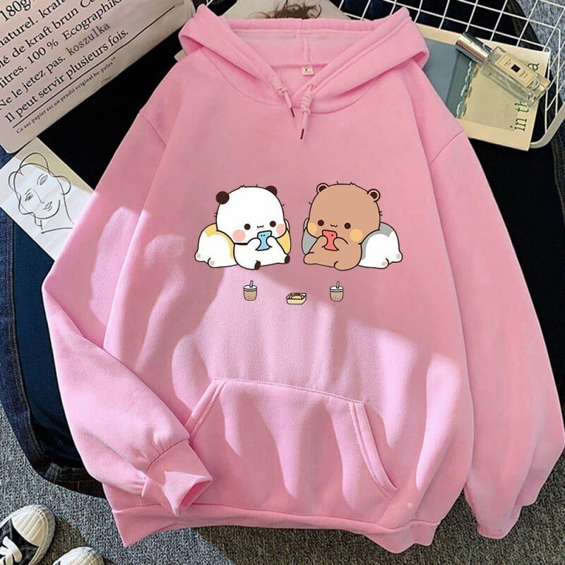 Bubu și Dudu Anime Animation Cute Print Toamnă și Iarnă Casual Cuplu Hanorac cu mânecă lungă Anime