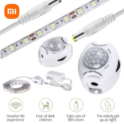 Xiaomi mozgásérzékelő 12V DC kapcsoló 5V LED szalagfény mozgásérzékelő 5 voltos aktivált időzítő automatikus infravörös kapcsoló BE KI