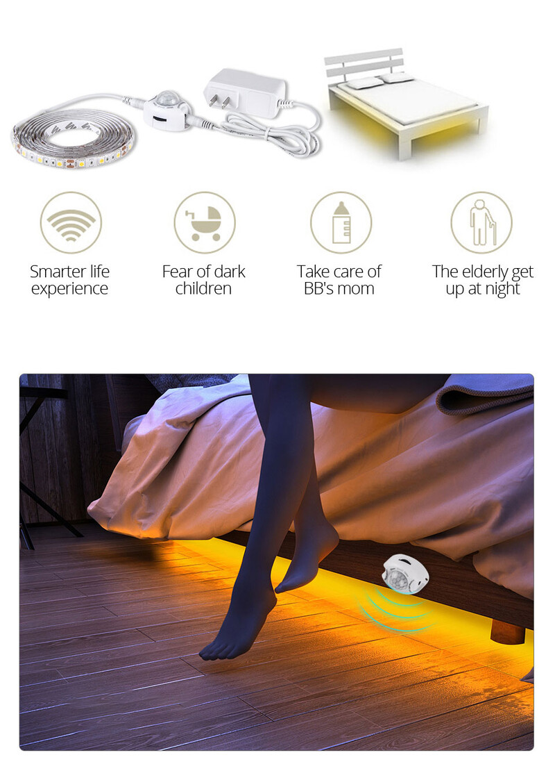 Xiaomi mozgásérzékelő 12V DC kapcsoló 5V LED szalagfény mozgásérzékelő 5 voltos aktivált időzítő automatikus infravörös kapcsoló BE KI