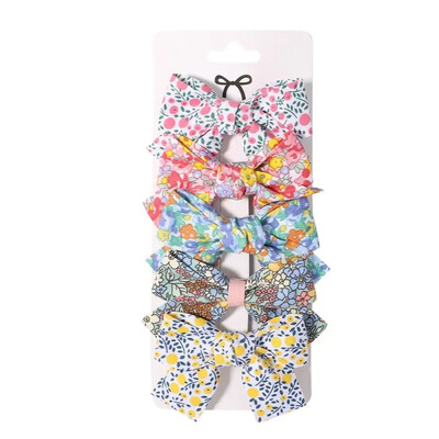 5 vnt./rinkinys Mini mergaičių plaukų segtukas Mielas gėlėtas zuikis princesės plaukų segtukas, skirtas mažytei mergaitei Puikūs kirpčiukai šoniniai plaukų aksesuarai