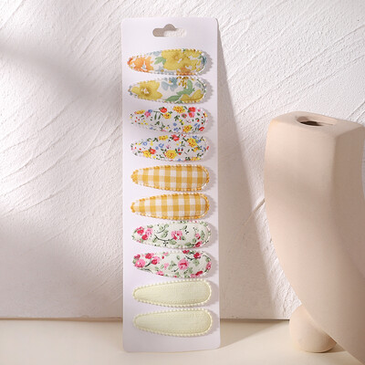 3 buc/lot agrafe de păr cu fundă de flori cu broderie agrafe de păr pentru copii, geometrice, dulci, accesorii de păr pentru fete, barete vintage din bumbac