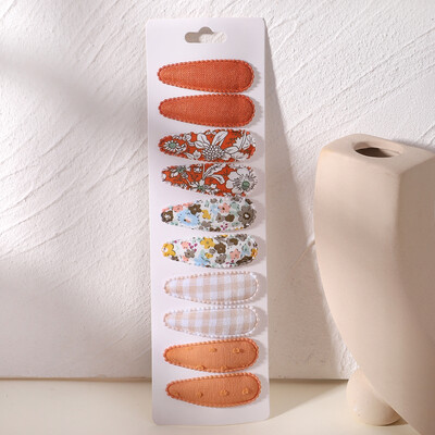 3 buc/lot agrafe de păr cu fundă de flori cu broderie agrafe de păr pentru copii, geometrice, dulci, accesorii de păr pentru fete, barete vintage din bumbac