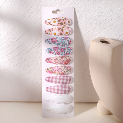 3 buc/lot agrafe de păr cu fundă de flori cu broderie agrafe de păr pentru copii, geometrice, dulci, accesorii de păr pentru fete, barete vintage din bumbac