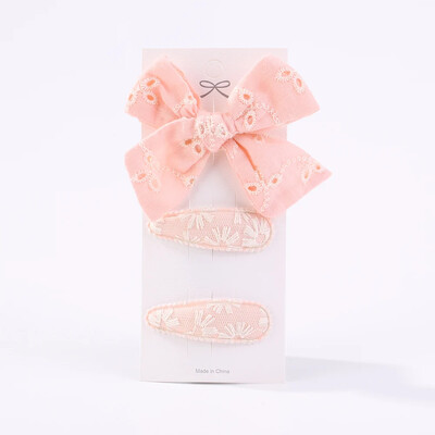 3 buc/lot agrafe de păr cu fundă de flori cu broderie agrafe de păr pentru copii, geometrice, dulci, accesorii de păr pentru fete, barete vintage din bumbac