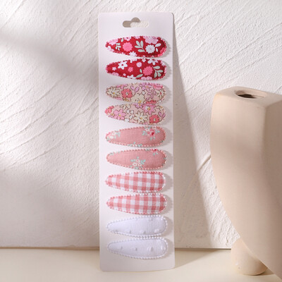 3 buc/lot agrafe de păr cu fundă de flori cu broderie agrafe de păr pentru copii, geometrice, dulci, accesorii de păr pentru fete, barete vintage din bumbac