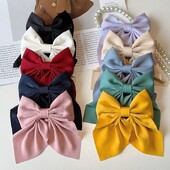 5 ks elegantná mašľa sponka do vlasov módna jednoduchá pevná saténová pružinová sponka do vlasov retro čelenka s sponami dievčenské vlasové doplnky