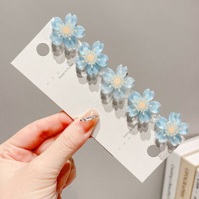 5 bucăți agrafe de păr pentru copii, dulci, stereoscopice, cu gradient de culoare