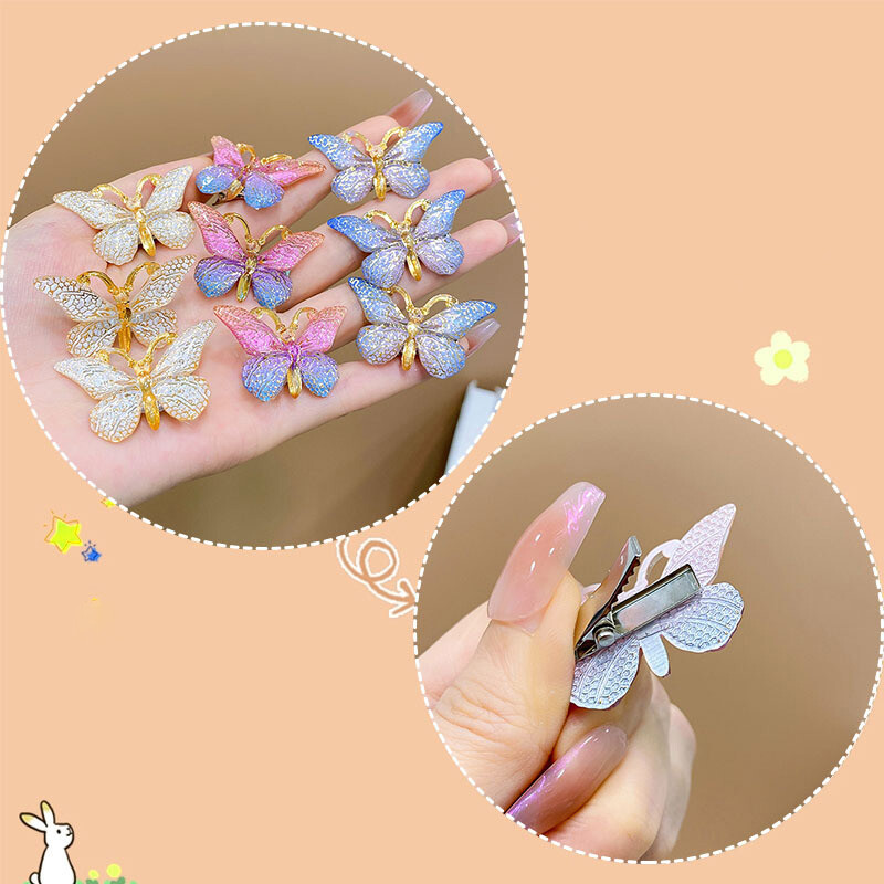 5 bucăți agrafe de păr pentru copii, dulci, stereoscopice, cu gradient de culoare