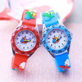 Új stílus Divat Gyerekek Fiúk Lányok Rajzfilm Helikopter Repülő Kiváló minőségű órák Diákok Gyerekek Hideg vízálló órák