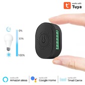 „Tuya Mini WiFi Smart LED“ šviesos reguliatoriaus šviesos modulis „SmartLife App“ nuotolinio valdymo pultas 220 V sieninė lempa išjungta, skirta „Alexa Home“