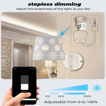 Tuya Mini WiFi Smart LED Dimmer Switch Светлинен модул SmartLife App Дистанционно управление 220V стенна лампа Включено Изключено за Alexa Home