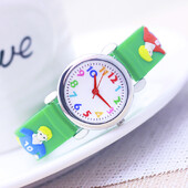 Gyerekek Fiúk Lányok Rajzfilm órák Gyerekek Kisbaba Szilikon Fociórák Diákok Focista Klassz játék elektromos óra