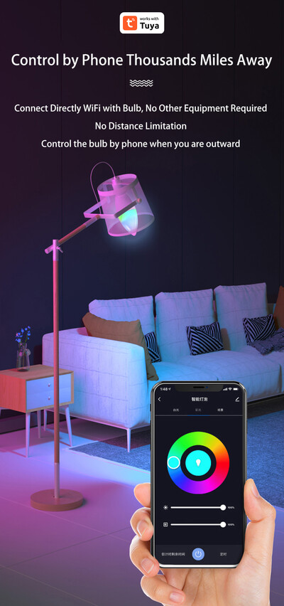 Bec LED E14 Smart Wifi 5/7/9W Lampă LED RGBCW funcționează cu Alexa Amazon Home Yandex Alice Smartthings