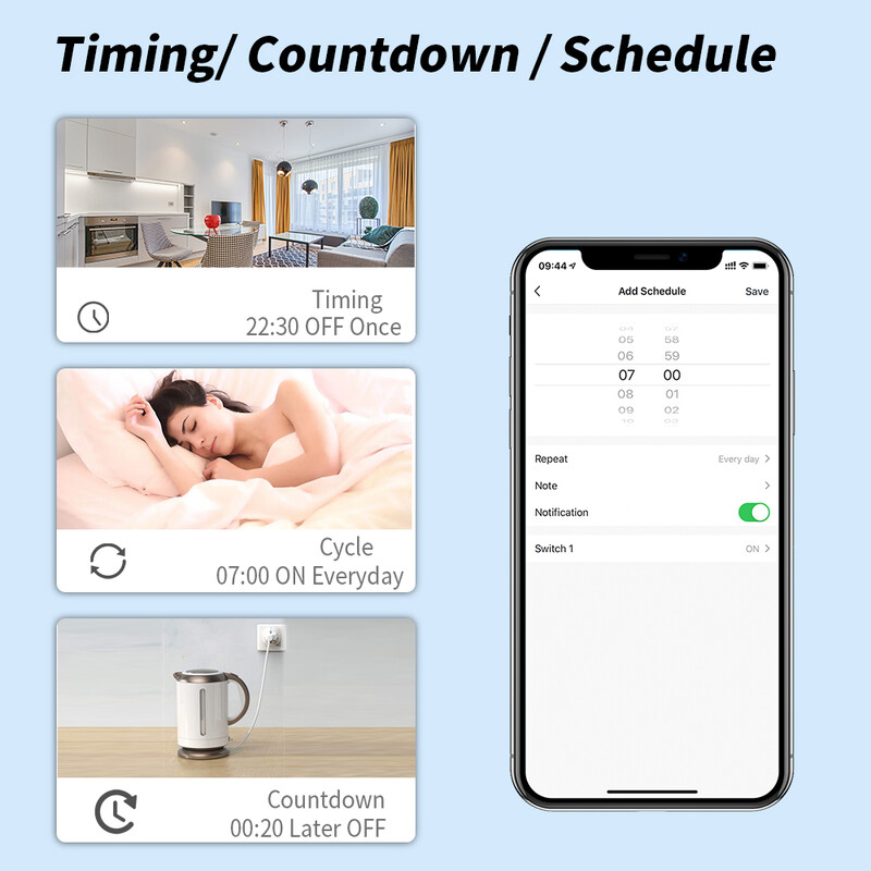 Xiaomi Smart Home Apple Homekit/Tuya Smart Socket EU Πρίζα δικτύου πρίζα τοίχου Ηλεκτρικές πρίζες Wifi Χρήση Siri/ Alexa / Google