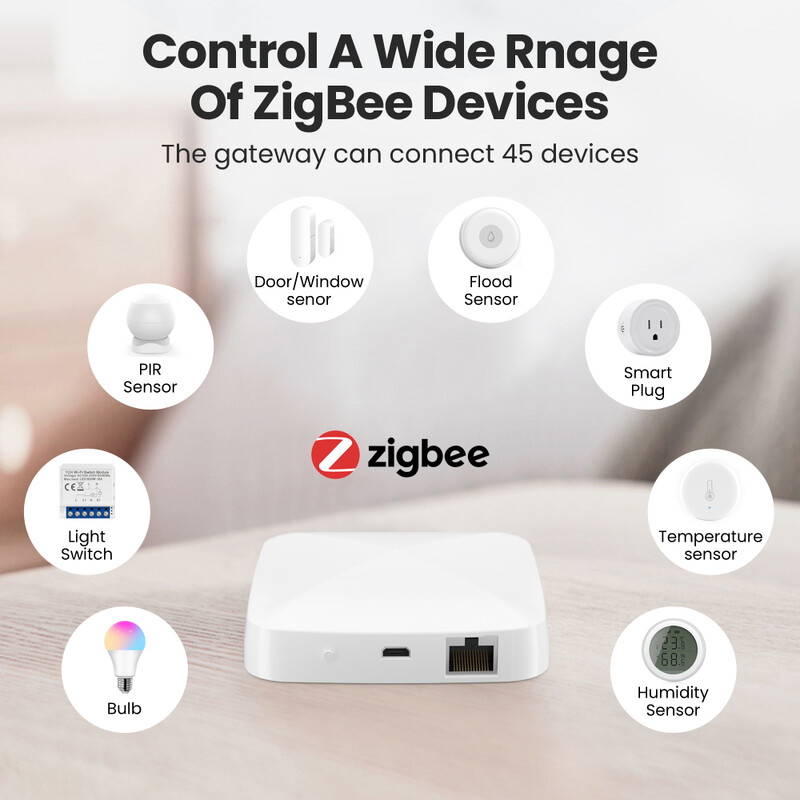 AVATTO Tuya Zigbee Gateway, Smart Zigbee 3.0 Wired Hub funcționează cu Apple Homekit siri Smart life App Remote Control Bridge