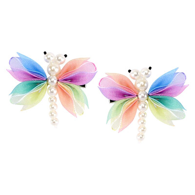 Oaoleer 2 τεμάχια/σετ Χαριτωμένο μαργαριτάρι Dragonfly Hair Clip για Παιδιά Γλυκές φουρκέτες για κορίτσια Barrette Baby Headwear Fashion Αξεσουάρ μαλλιών