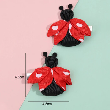 Oaoleer 2 бр./компл. Kawaii Ladybug Щипки за коса за бебета момичета Карикатура Животни Щипки за коса Детски шноли Детски шапки Аксесоари за коса