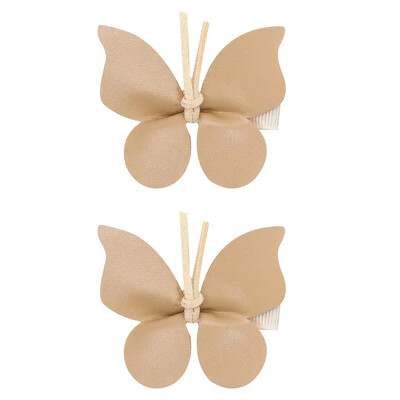 Oaoleer 2 db Klasszikus tömör pillangós hajcsat gyerekeknek lányoknak aranyos bőr masni hajtű Barrettes baba fejdísz hajkiegészítők