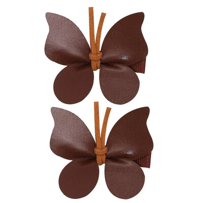 Oaoleer 2 db Klasszikus tömör pillangós hajcsat gyerekeknek lányoknak aranyos bőr masni hajtű Barrettes baba fejdísz hajkiegészítők