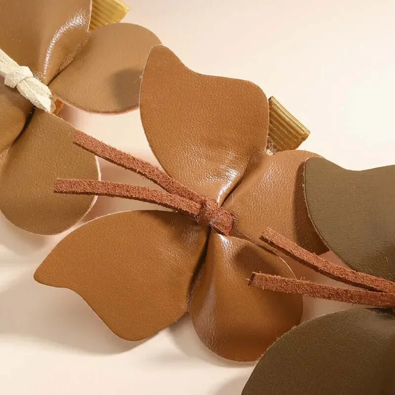 Oaoleer 2 db Klasszikus tömör pillangós hajcsat gyerekeknek lányoknak aranyos bőr masni hajtű Barrettes baba fejdísz hajkiegészítők