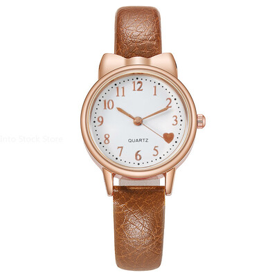 Fashion Kids Love Cadran digital Set de ceasuri pentru copii Curea din piele Ceasuri cu quartz Ceas copii fete Ceas copii + bratara fara cutie