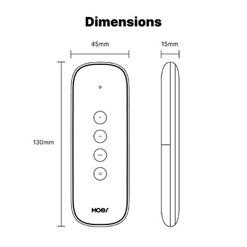 Tuya ZigBee Smart Scene Switch 4Button Portable Wireless Lighweight Design 12 Scenario Remote Control Automation Захранван от батерия