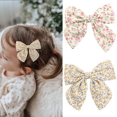 Oaoleer 2db/szett Új Daisy Flower hajcsíptetők gyerekeknek Lányoknak Aranyos Bowknote Hajtű Kids Barrettes Nyári Haj kiegészítők