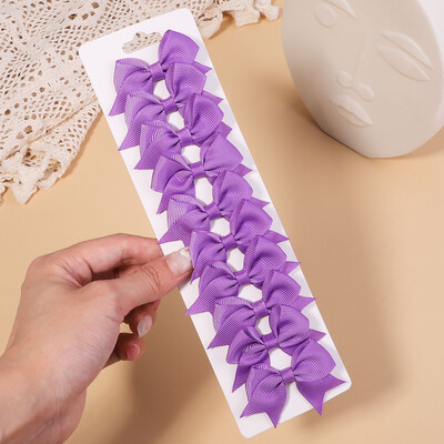 10db/szett 2,4''-es színes szalagos csíptetős hajcsat kislányoknak Mini Boutique Hajtűk Barrettes Fejfedők Gyerekek Hajkiegészítők
