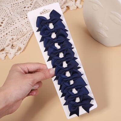 10db/szett 2,4''-es színes szalagos csíptetős hajcsat kislányoknak Mini Boutique Hajtűk Barrettes Fejfedők Gyerekek Hajkiegészítők