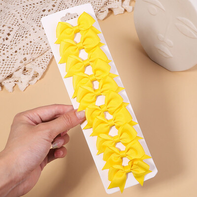 10db/szett 2,4''-es színes szalagos csíptetős hajcsat kislányoknak Mini Boutique Hajtűk Barrettes Fejfedők Gyerekek Hajkiegészítők